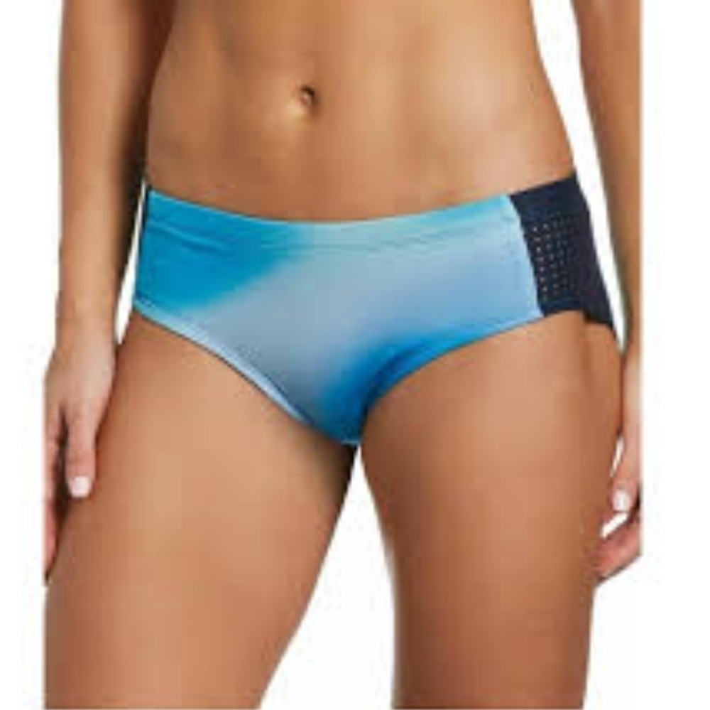 NIKE blue hipster swim bottoms L